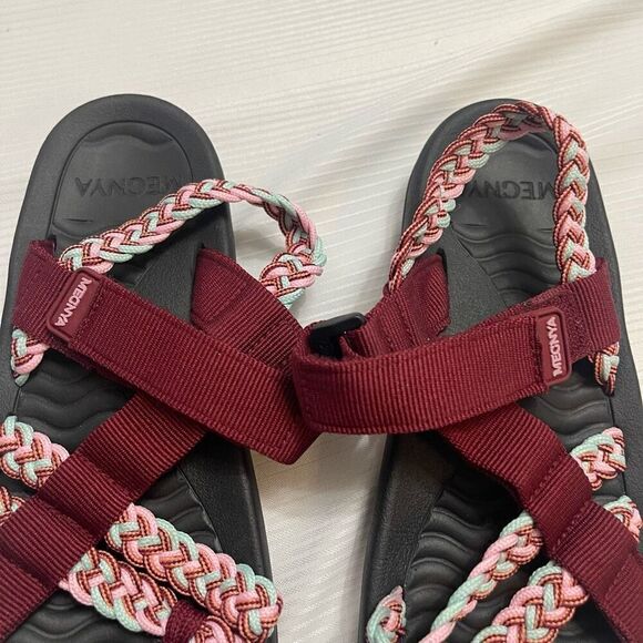 Megnya Sandals Woven Straps Open Toe Pull On Shoes Comfort Womens Size 38 US 8 - Picture 3 of 9